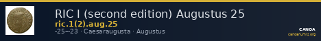 RIC I (second edition) Augustus 25 — CANOA