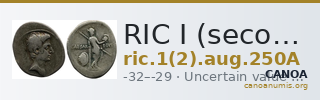 RIC I (second edition) Augustus 250A — CANOA