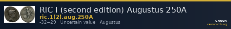 RIC I (second edition) Augustus 250A — CANOA