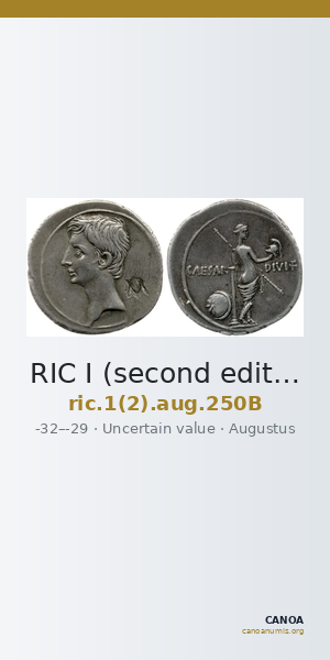 RIC I (second edition) Augustus 250B — CANOA