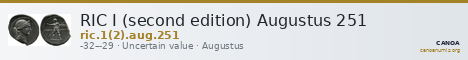 RIC I (second edition) Augustus 251 — CANOA