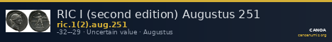 RIC I (second edition) Augustus 251 — CANOA