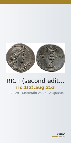 RIC I (second edition) Augustus 253 — CANOA