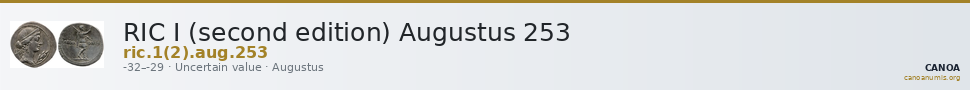 RIC I (second edition) Augustus 253 — CANOA