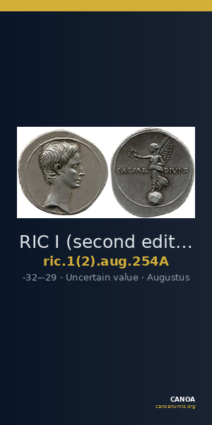 RIC I (second edition) Augustus 254A — CANOA