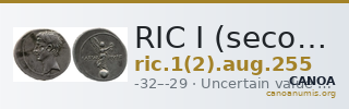 RIC I (second edition) Augustus 255 — CANOA