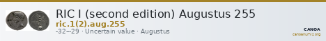 RIC I (second edition) Augustus 255 — CANOA