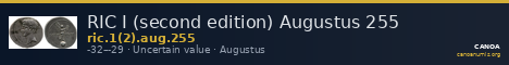 RIC I (second edition) Augustus 255 — CANOA