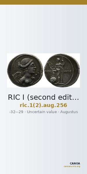 RIC I (second edition) Augustus 256 — CANOA