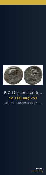 RIC I (second edition) Augustus 257 — CANOA