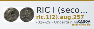 RIC I (second edition) Augustus 257 — CANOA