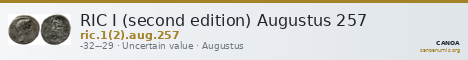 RIC I (second edition) Augustus 257 — CANOA