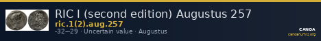 RIC I (second edition) Augustus 257 — CANOA