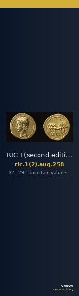 RIC I (second edition) Augustus 258 — CANOA