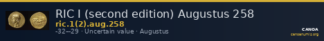 RIC I (second edition) Augustus 258 — CANOA