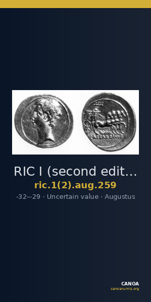 RIC I (second edition) Augustus 259 — CANOA