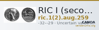 RIC I (second edition) Augustus 259 — CANOA