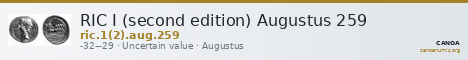 RIC I (second edition) Augustus 259 — CANOA