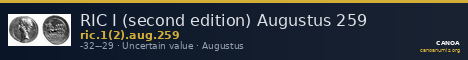 RIC I (second edition) Augustus 259 — CANOA