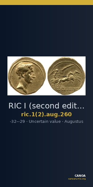 RIC I (second edition) Augustus 260 — CANOA