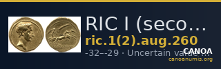 RIC I (second edition) Augustus 260 — CANOA