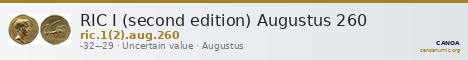 RIC I (second edition) Augustus 260 — CANOA