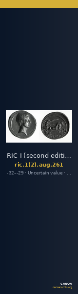 RIC I (second edition) Augustus 261 — CANOA