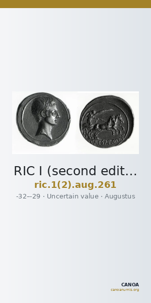 RIC I (second edition) Augustus 261 — CANOA