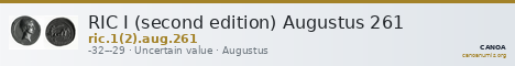 RIC I (second edition) Augustus 261 — CANOA