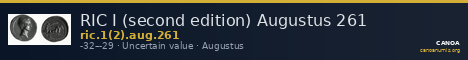 RIC I (second edition) Augustus 261 — CANOA
