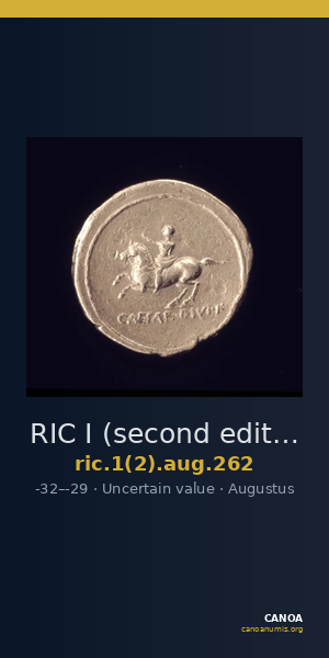 RIC I (second edition) Augustus 262 — CANOA