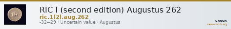 RIC I (second edition) Augustus 262 — CANOA