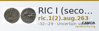 RIC I (second edition) Augustus 263 — CANOA