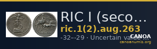 RIC I (second edition) Augustus 263 — CANOA