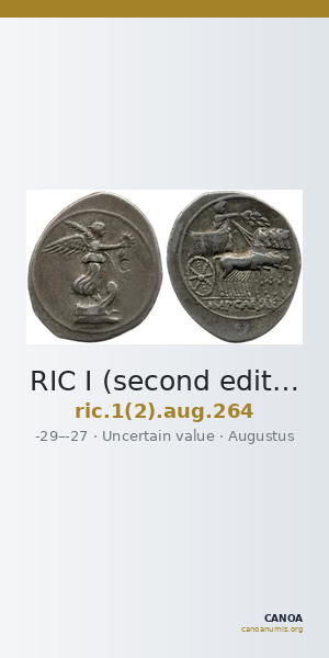RIC I (second edition) Augustus 264 — CANOA