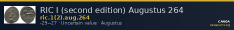 RIC I (second edition) Augustus 264 — CANOA