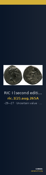 RIC I (second edition) Augustus 265A — CANOA
