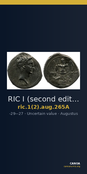RIC I (second edition) Augustus 265A — CANOA