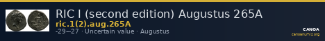RIC I (second edition) Augustus 265A — CANOA
