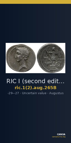 RIC I (second edition) Augustus 265B — CANOA