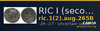 RIC I (second edition) Augustus 265B — CANOA