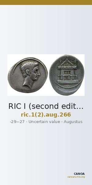 RIC I (second edition) Augustus 266 — CANOA