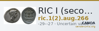 RIC I (second edition) Augustus 266 — CANOA