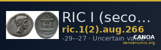 RIC I (second edition) Augustus 266 — CANOA