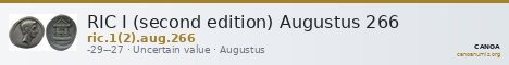 RIC I (second edition) Augustus 266 — CANOA