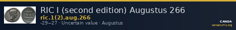 RIC I (second edition) Augustus 266 — CANOA