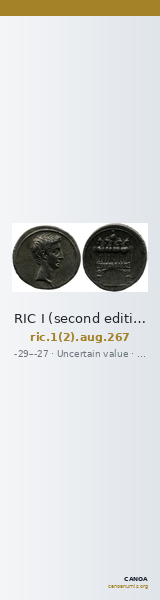 RIC I (second edition) Augustus 267 — CANOA