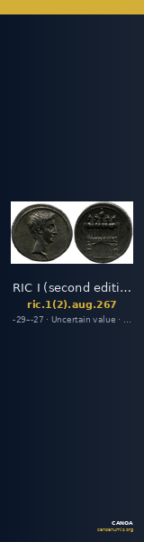 RIC I (second edition) Augustus 267 — CANOA
