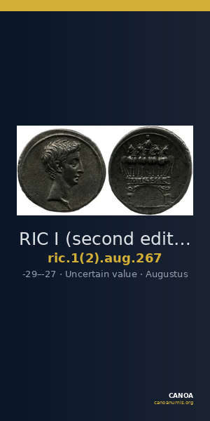 RIC I (second edition) Augustus 267 — CANOA