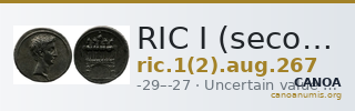 RIC I (second edition) Augustus 267 — CANOA